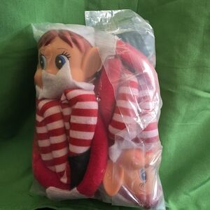 Striped Red and White Holiday Elf Decor